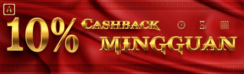 Bonus Cashback Mingguan 10%